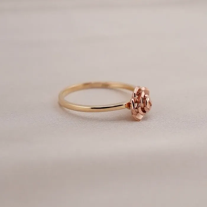 AB and J Rings 14k Gold Rose Ring AB and J Rings 14k Gold Rose Ring