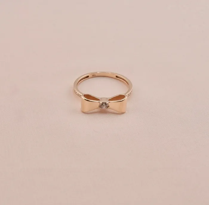 AB and J Rings 14K Gold Womens Bow Ring RG3037 AB and J Rings 14K Gold Womens Bow Ring RG3037