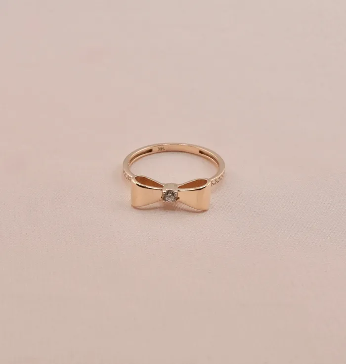 AB and J Rings 14K Gold Womens Bow Ring RG3037 AB and J Rings 14K Gold Womens Bow Ring RG3037