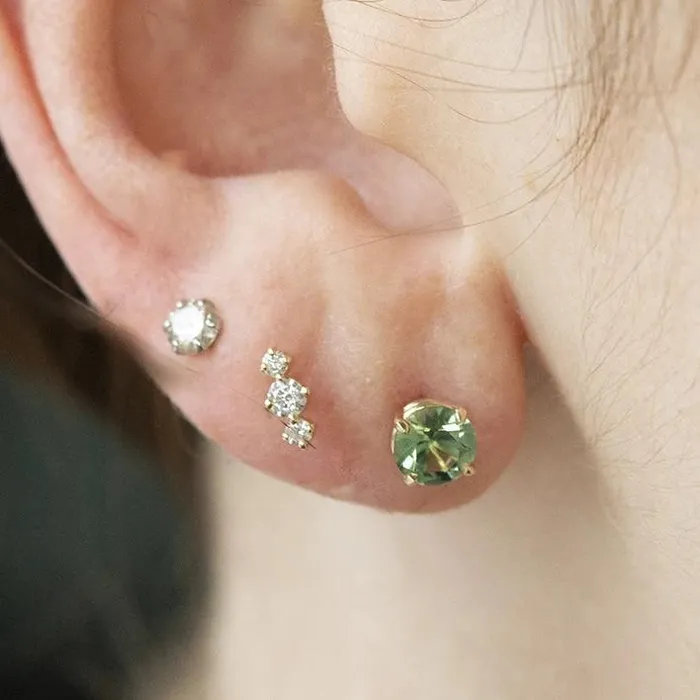 Anueva Jewelry Earrings 085ctw Mint Tourmaline Stud Earrings in Yellow Gold