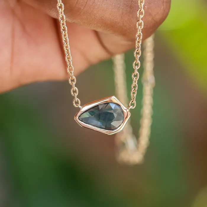 Anueva Jewelry Necklaces 160ct Sapphire Bezel Set Necklace In 14k Yellow Gold Anueva Jewelry Necklaces 160ct Sapphire Bezel Set Necklace In 14k Yellow Gold