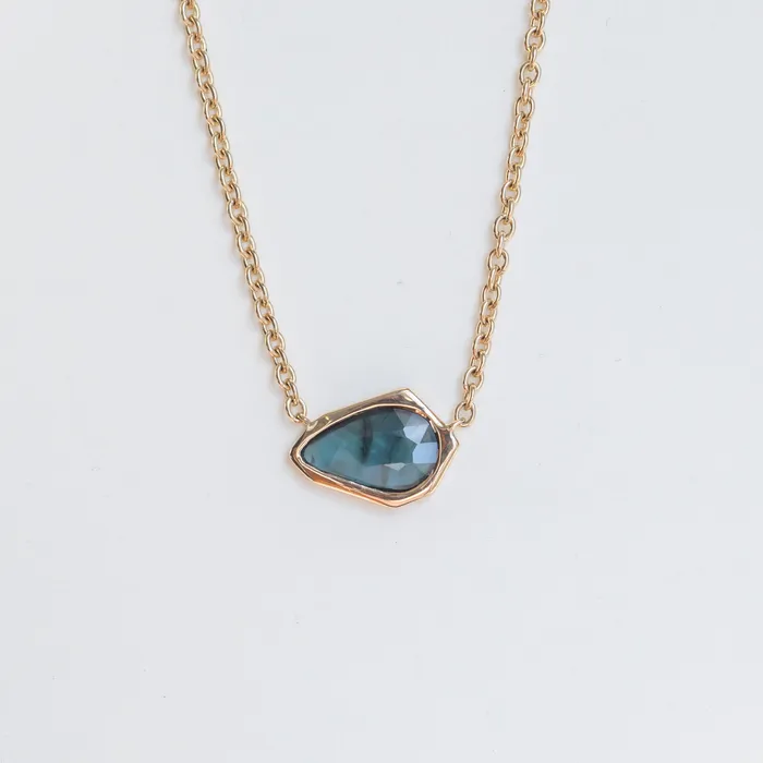 Anueva Jewelry Necklaces 160ct Sapphire Bezel Set Necklace In 14k Yellow Gold