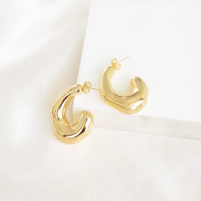Big Bold U Shaped Earrings Upakarna Earrings