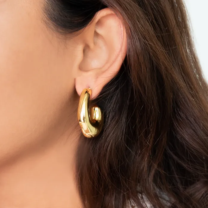 Big Bold U Shaped Earrings Upakarna Earrings