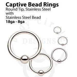 Body Circle Designs Rings 16g Captive Bead Ring by Body Circle Designs