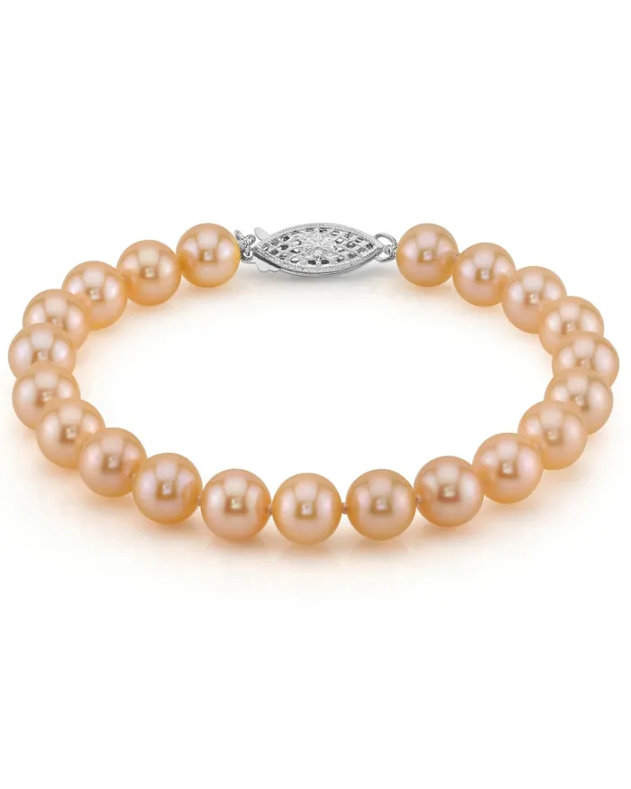 Bracelets 7075mm Peach Freshwater Pearl Bracelet AAA Quality SPT