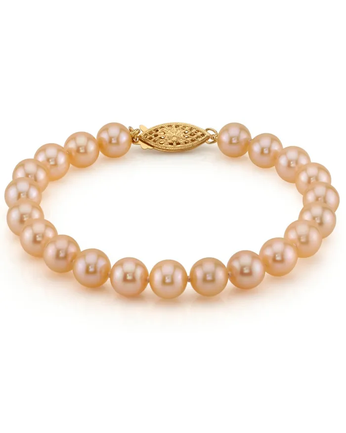 Bracelets 7075mm Peach Freshwater Pearl Bracelet AAA Quality SPT