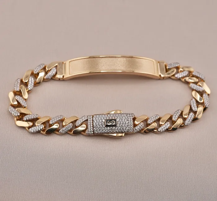 Bracelets AB and J 14K Gold Hollow Monaco ID Bracelet 9mm AB795 85 Inch Bracelets AB and J 14K Gold Hollow Monaco ID Bracelet 9mm AB795 85 Inch