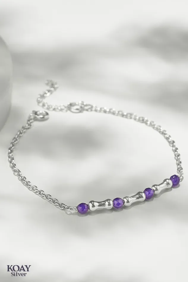 Bracelets KOAY Silver Store Purple BP Bracelet