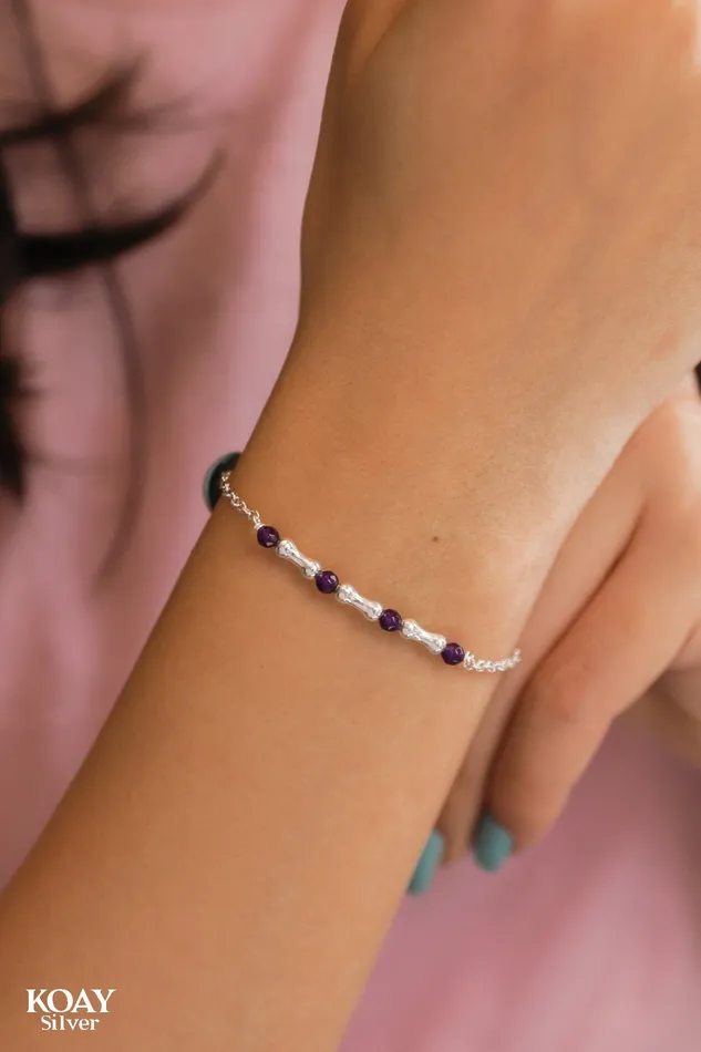 Bracelets KOAY Silver Store Purple BP Bracelet Bracelets KOAY Silver Store Purple BP Bracelet