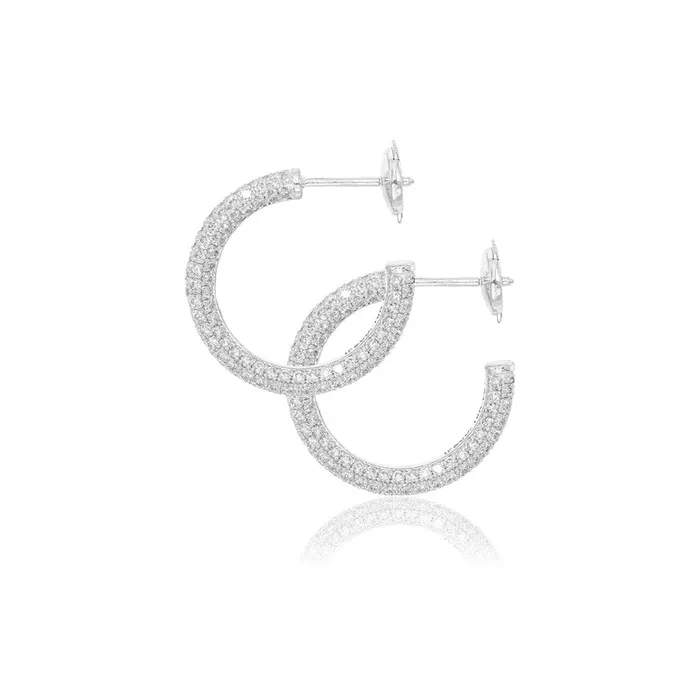 Cali Diamond Hoop Earrings IF Co Earrings Cali Diamond Hoop Earrings IF Co Earrings