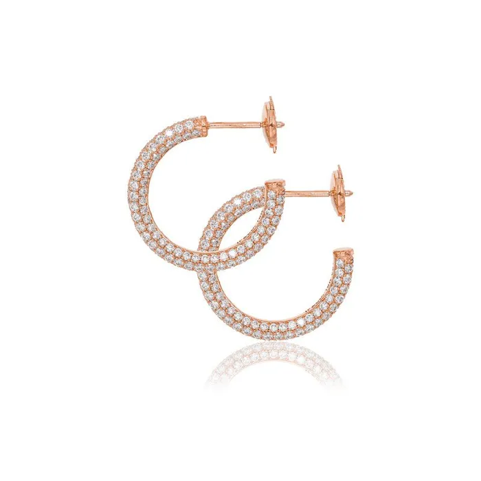 Cali Diamond Hoop Earrings IF Co Earrings Cali Diamond Hoop Earrings IF Co Earrings