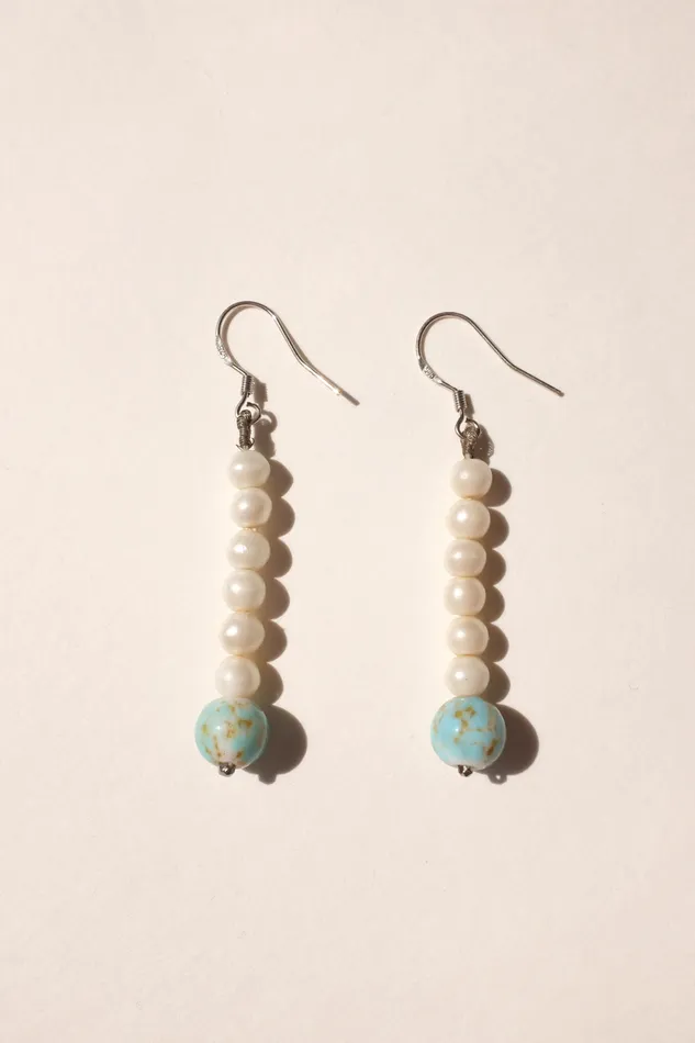 collectionno2 Earrings FINE LONG DROP PEARL VINTAGE EARRINGS