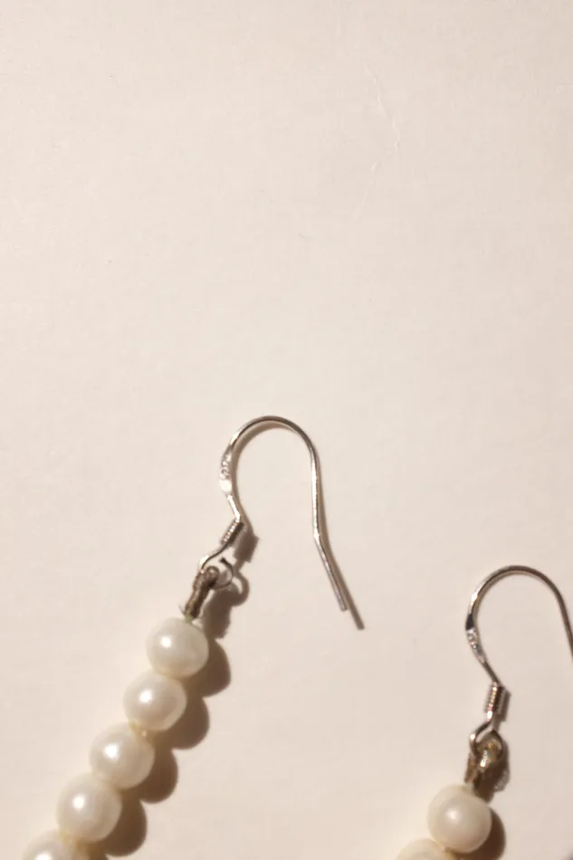 collectionno2 Earrings FINE LONG DROP PEARL VINTAGE EARRINGS