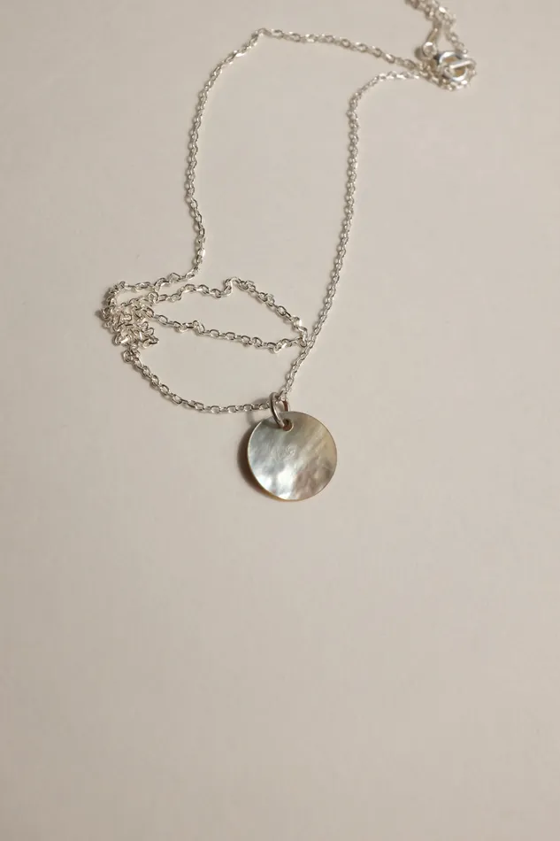 collectionno2 Necklaces MOTHER OF PEARL MEDALLION 925 NECKLACE