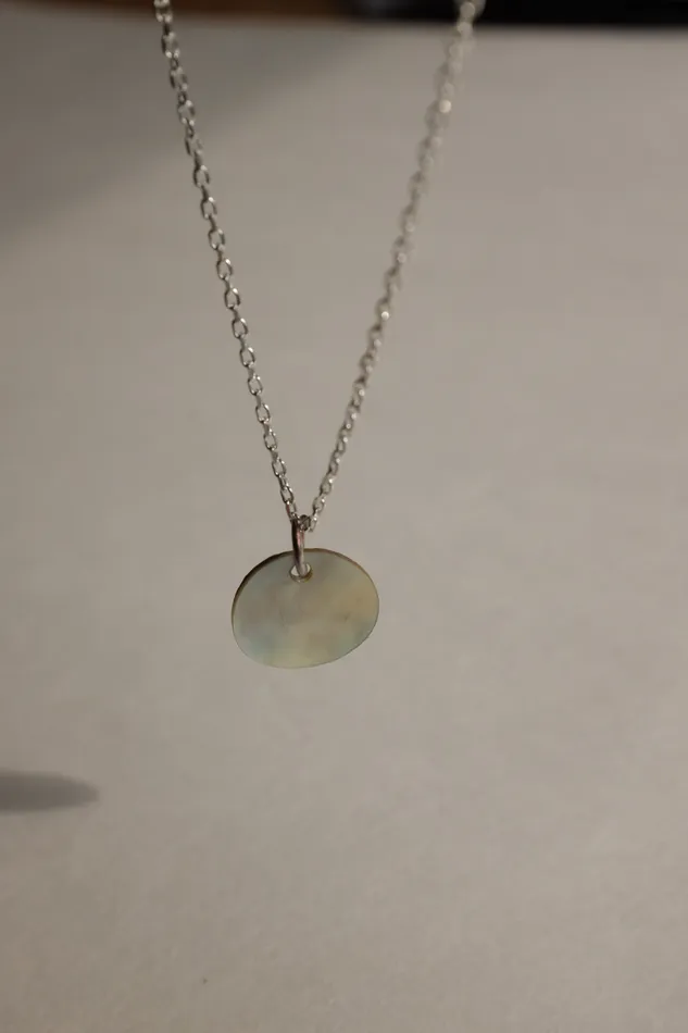 collectionno2 Necklaces MOTHER OF PEARL MEDALLION 925 NECKLACE