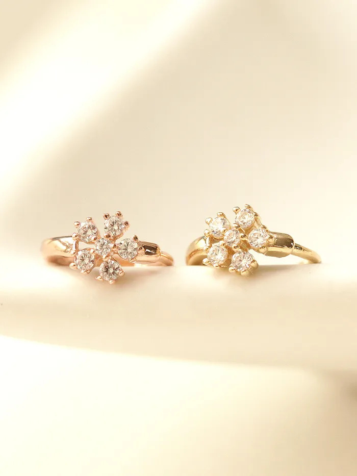 Earrings 14K Gold Cosmos Cubic Hoop Earring MinimalBijoux