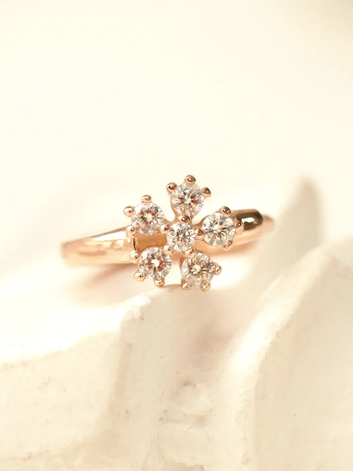 Earrings 14K Gold Cosmos Cubic Hoop Earring MinimalBijoux