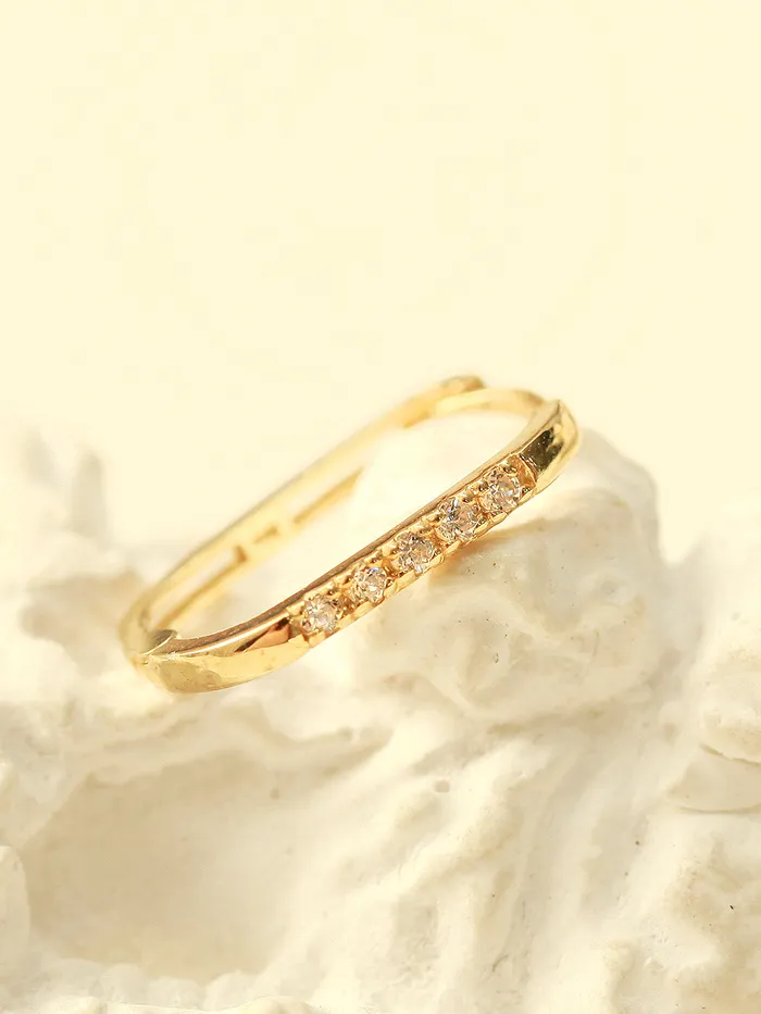 Earrings 14K Gold Slim Square Cubic Cartilage Hoop Earring MinimalBijoux