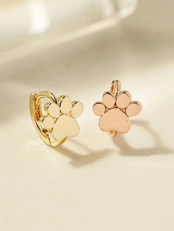 Earrings MinimalBijoux 14K 18K Jelly Paw Cartilage Hoop Earring