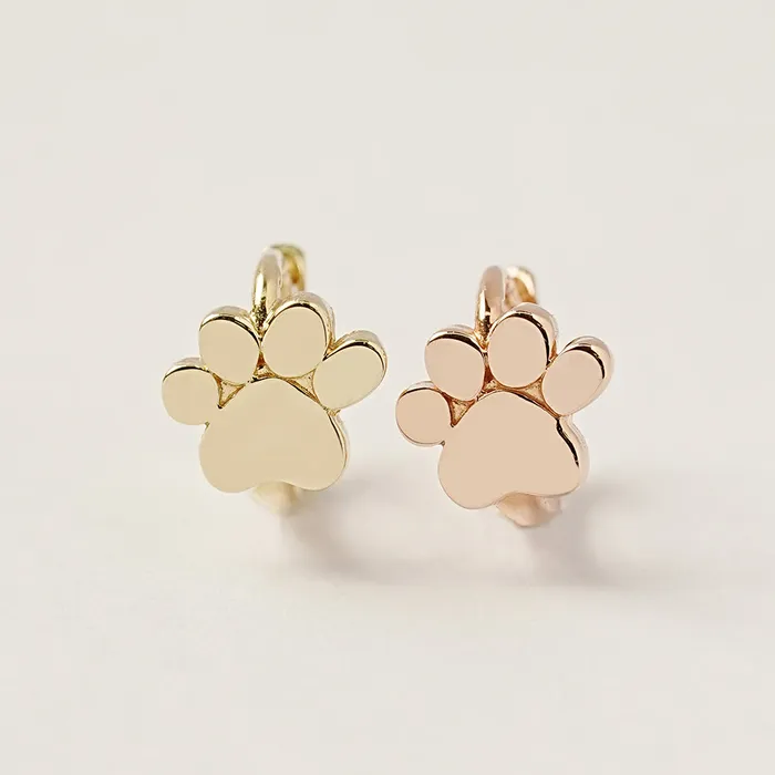 Earrings MinimalBijoux 14K 18K Jelly Paw Cartilage Hoop Earring