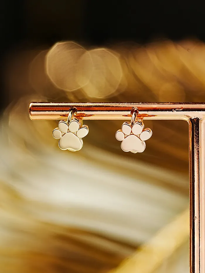 Earrings MinimalBijoux 14K 18K Jelly Paw Cartilage Hoop Earring