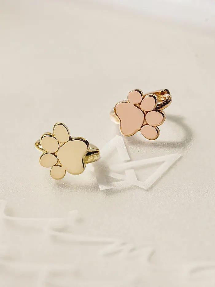 Earrings MinimalBijoux 14K 18K Jelly Paw Cartilage Hoop Earring
