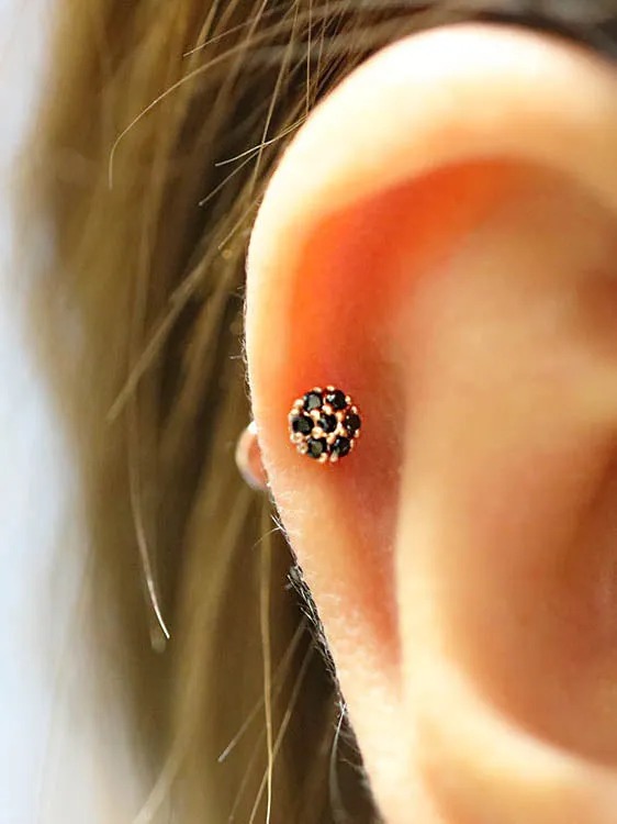 Earrings MinimalBijoux 14K Gold Flower Labret Piercing 18G16G
