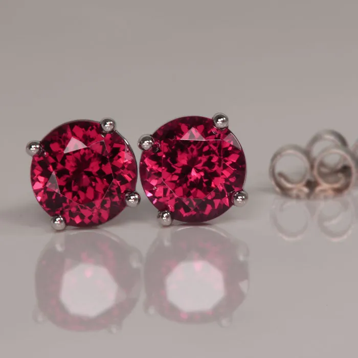 Earrings Rhodolite Garnet Earrings in 14k White Gold 259ct total weight Moriartys Gem Art Earrings Rhodolite Garnet Earrings in 14k White Gold 259ct total weight Moriartys Gem Art