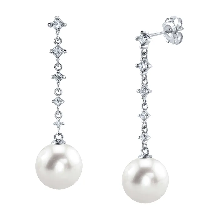 Earrings SPT South Sea Pearl Diamond Brielle Earrings