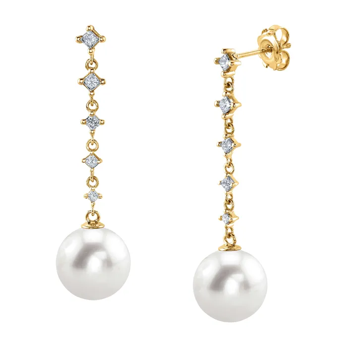 Earrings SPT South Sea Pearl Diamond Brielle Earrings