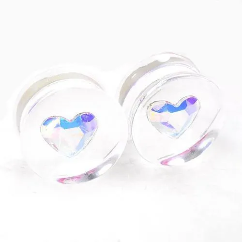 Floating Opal Heart Plugs Tulsa Body Jewelry Necklaces