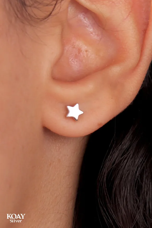 KOAY Silver Store Earrings Tiny Star Earring 02