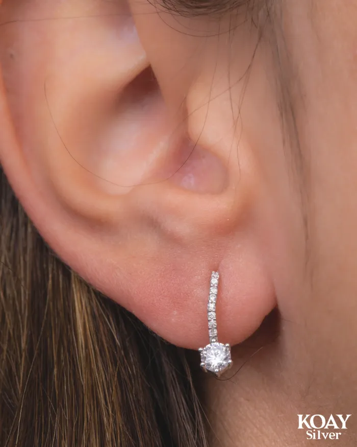 KOAY Silver Store Earrings Zircon 049 Earring