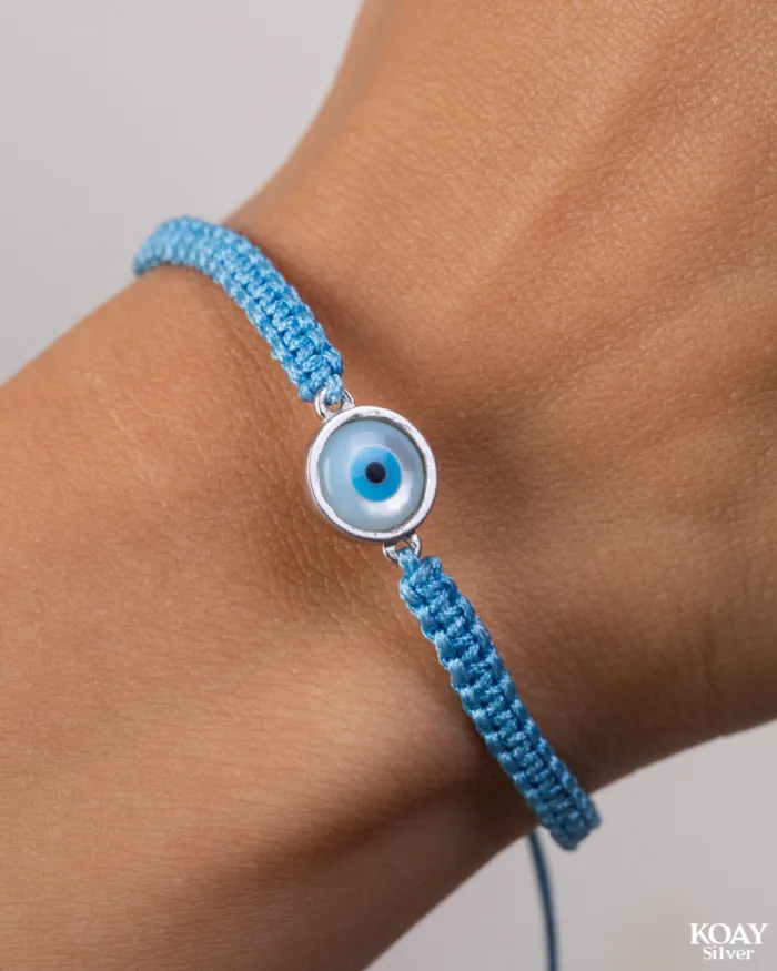 KOAY Silver Store Light Blue Eye Bracelet Bracelets