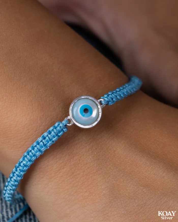 KOAY Silver Store Light Blue Eye Bracelet Bracelets