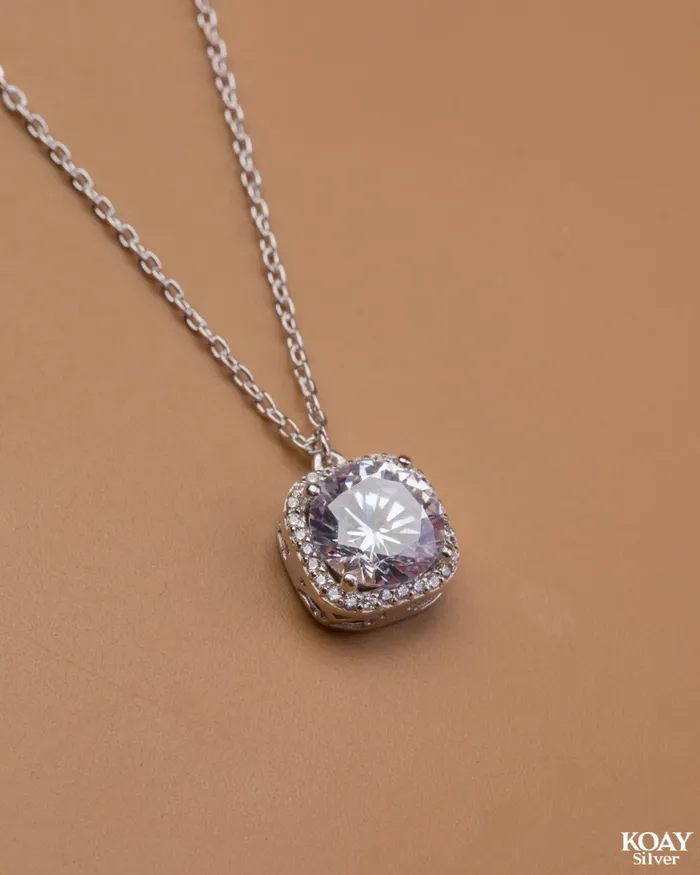 KOAY Silver Store Necklaces Diamond Zircon Necklace