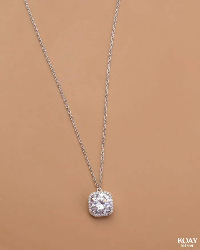KOAY Silver Store Necklaces Diamond Zircon Necklace