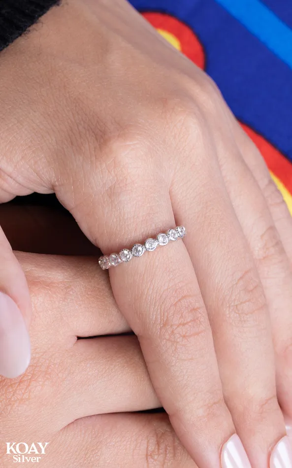 KOAY Silver Store Zircons 088 Ring Rings