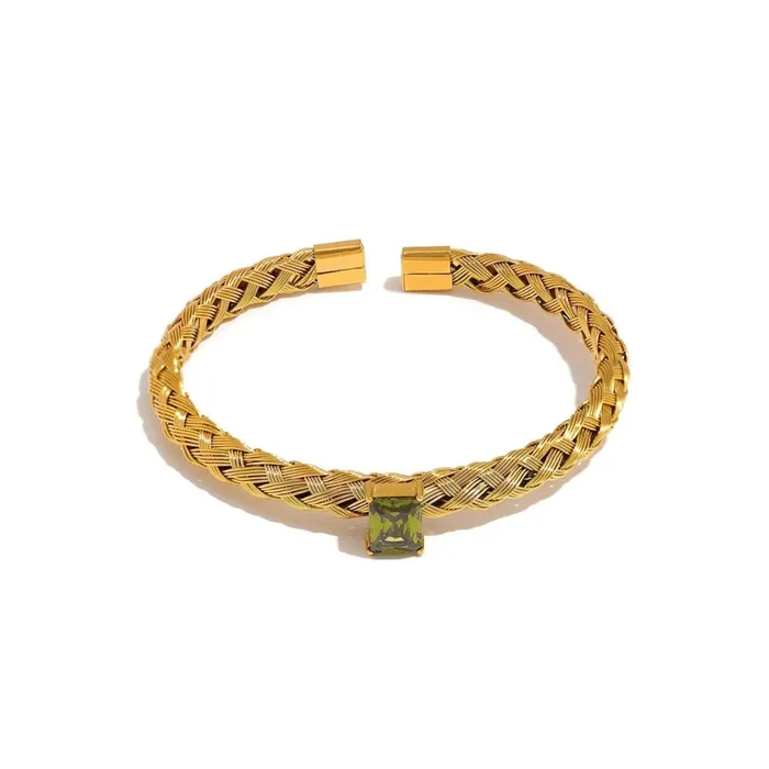 Mabel Love Co Bracelets Mesh Weave Open Bangle Bracelet