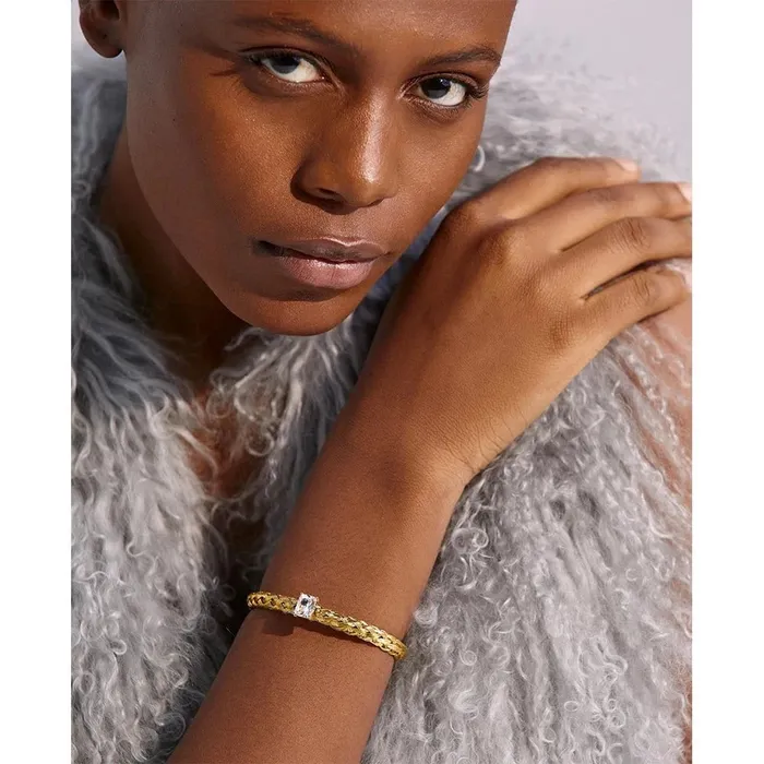 Mabel Love Co Bracelets Mesh Weave Open Bangle Bracelet