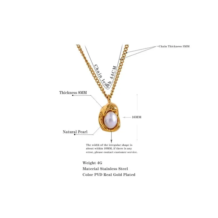 Mabel Love Co Necklaces Baroque Pearl Pendant Necklace