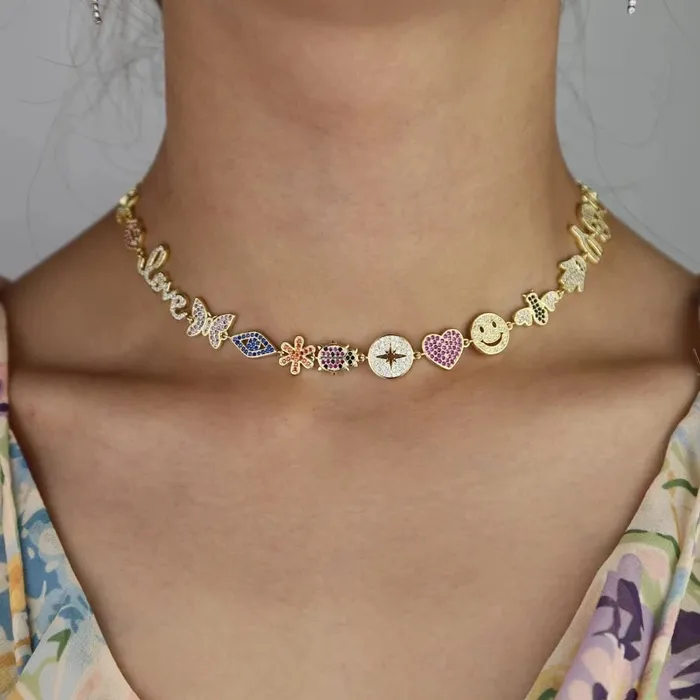 Mabel Love Co Necklaces Flower Charm Necklace