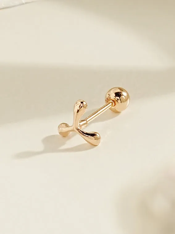 MinimalBijoux 14K Gold Boomerang Cartilage Earring 20G Earrings