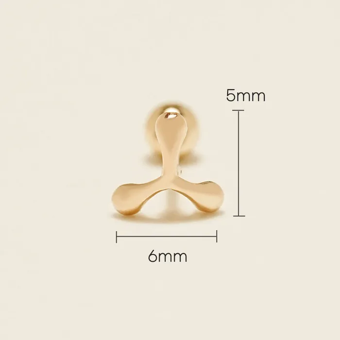MinimalBijoux 14K Gold Boomerang Cartilage Earring 20G Earrings