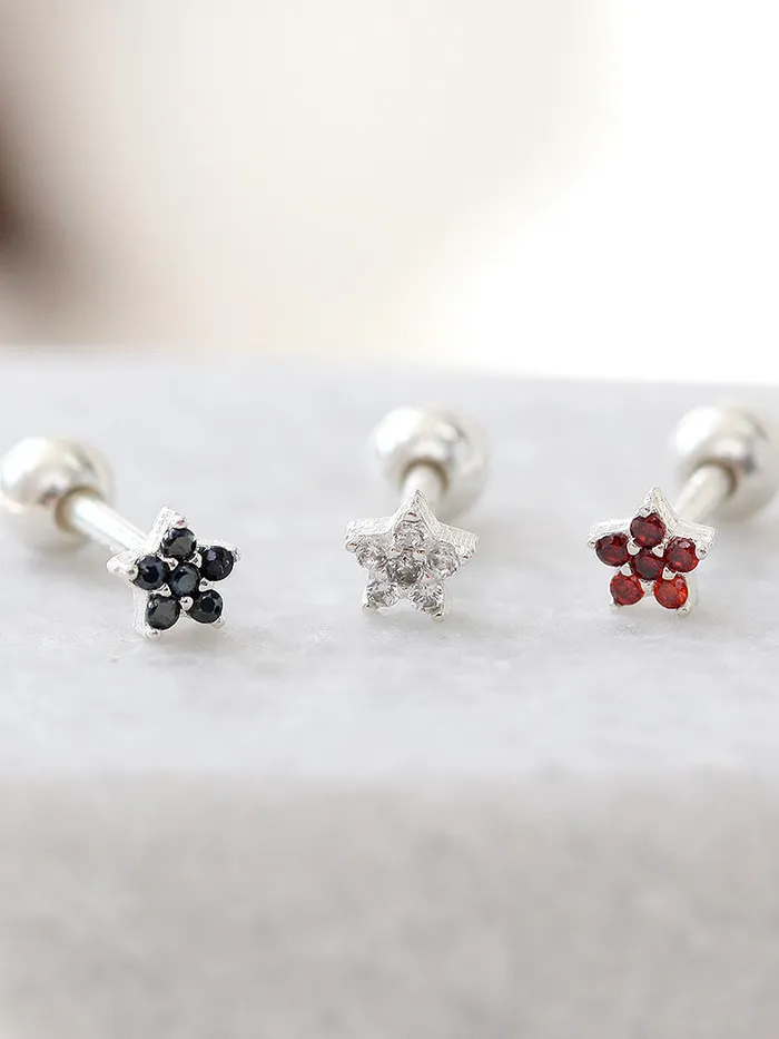 MinimalBijoux 925 Silver Mini Flower Cartilage Earring 16g Earrings