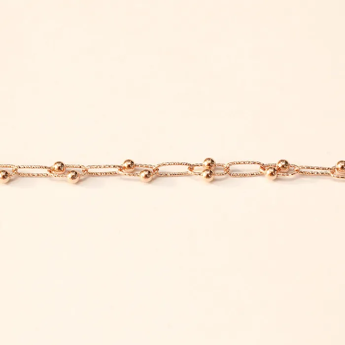 MinimalBijoux Bracelets 14K 18K Gold Antique Twist Round Ball Bracelet