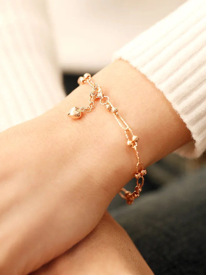 MinimalBijoux Bracelets 14K 18K Gold Antique Twist Round Ball Bracelet