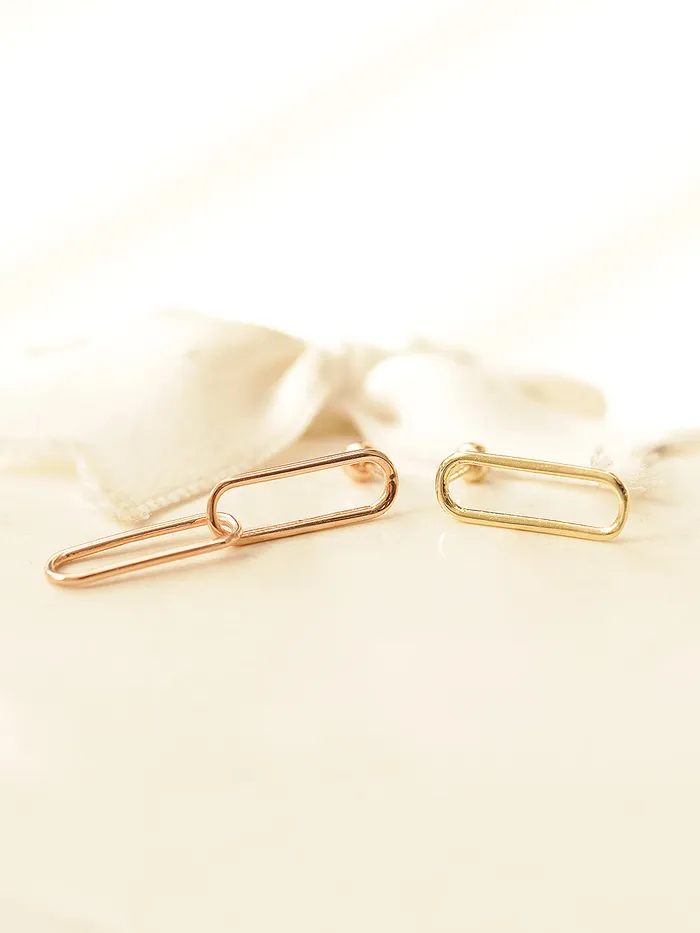 MinimalBijoux Earrings 14K gold Clip Drop cartilage earring 20g