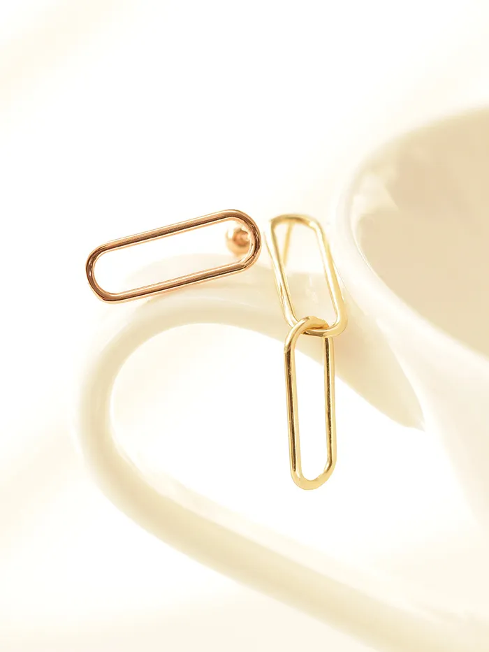 MinimalBijoux Earrings 14K gold Clip Drop cartilage earring 20g